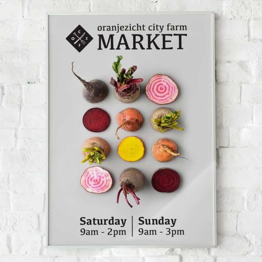 Oranjezicht City Farm signage and identity